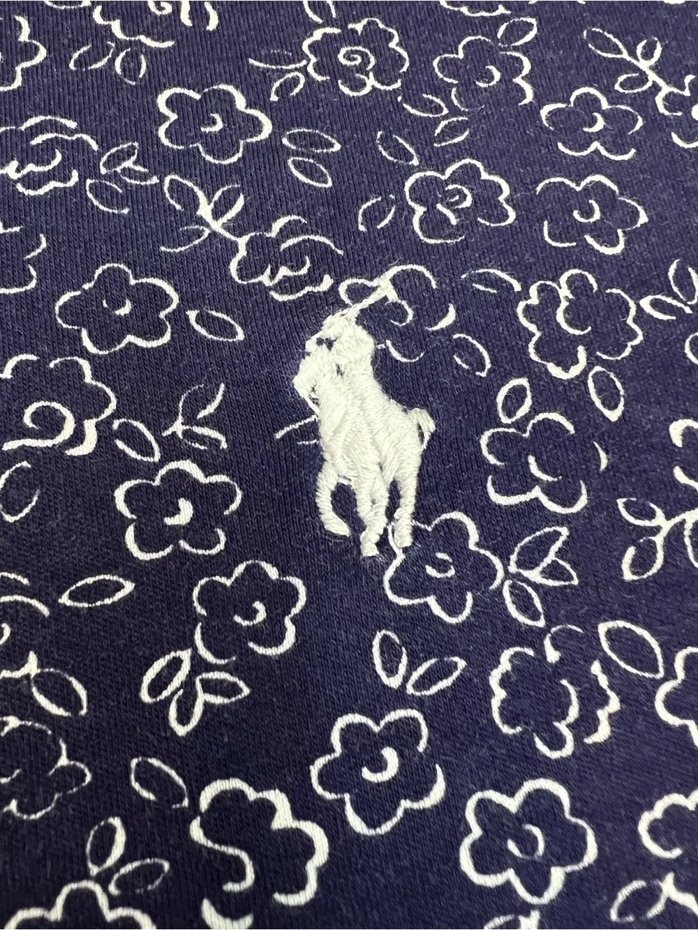 Polo Ralph Lauren Blue Floral Polo Shirt - Large L